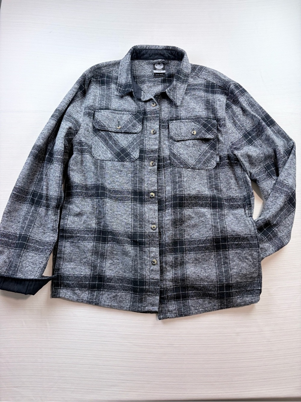 Colorado Clothing Black & Gray Plaid Shacket